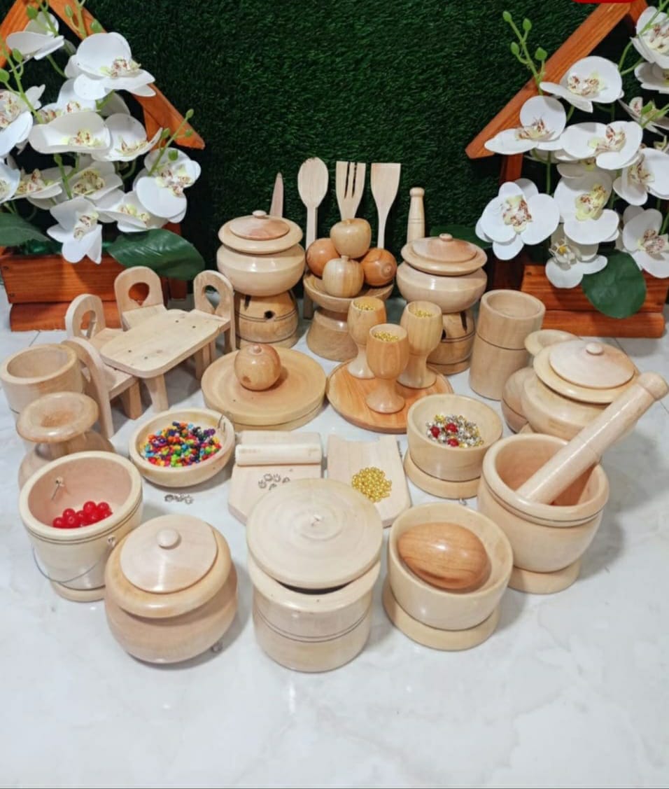 ৪৮ পিস প্রিমিয়াম মেহগনি কাঠের খেলনা সেট
